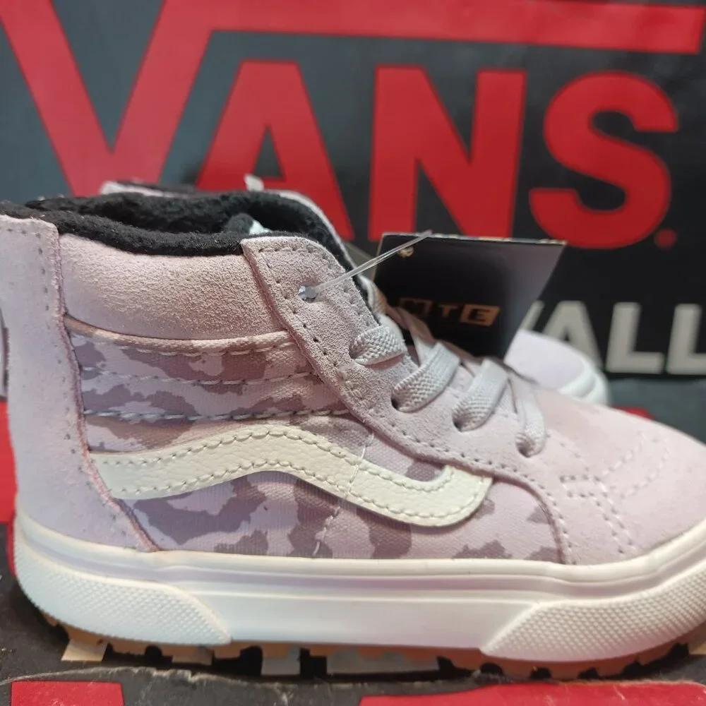 Vans Toddler Size 4.0 Sk8 Hi MTE-1 Zip/Lace Orchid Ice/Leopard VN0A5HZZ6H9